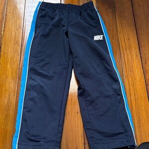 Nike Kids Black Joggers with Blue Accents